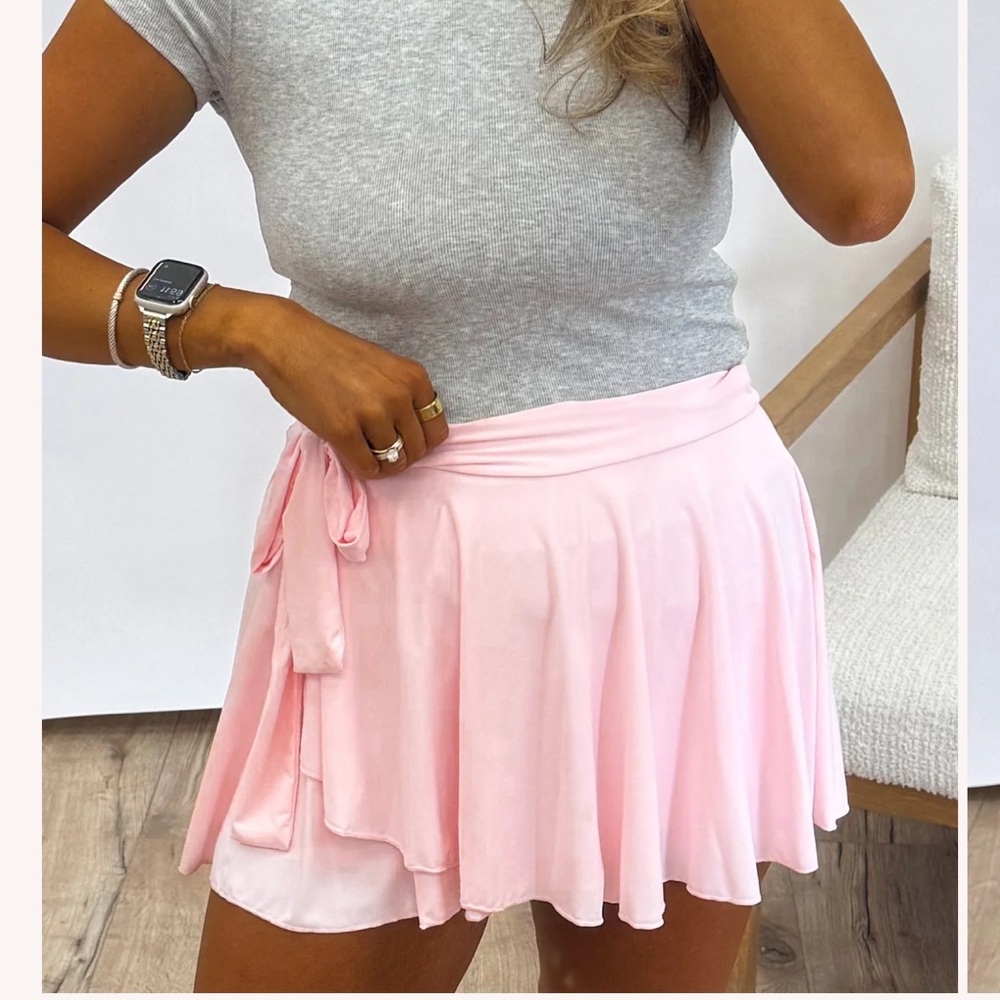 Never Worn Talulah Barre Wrap Skort | Baby Pink